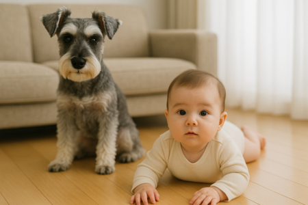 ヨコ向き　子供と犬　.png
